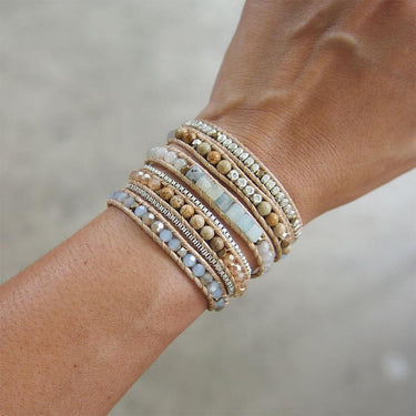 Pure Vibe Amazonite Beaded Wrap Bracelet-Your Soul Place